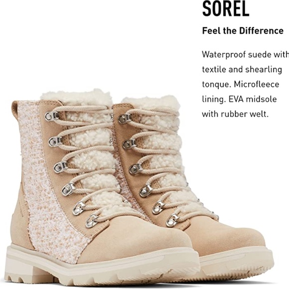 Sorel Shoes New Sorel Lennox Lace Up Cozy Boots Waterproof Suede
